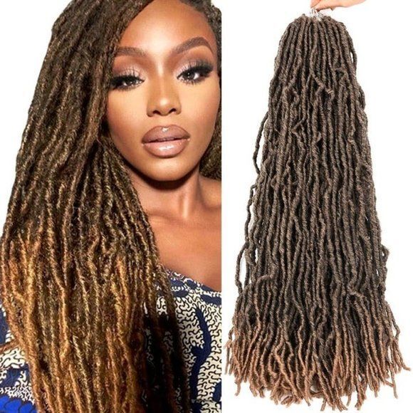Faux Locs Crochet Hair New Soft Locs Crochet Hair Pre Looped Curly Wavy Boho - Picture 1 of 9